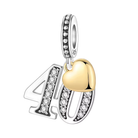 40th Birthday Charm For Bracelet And Necklace - 925 Sterling Silver