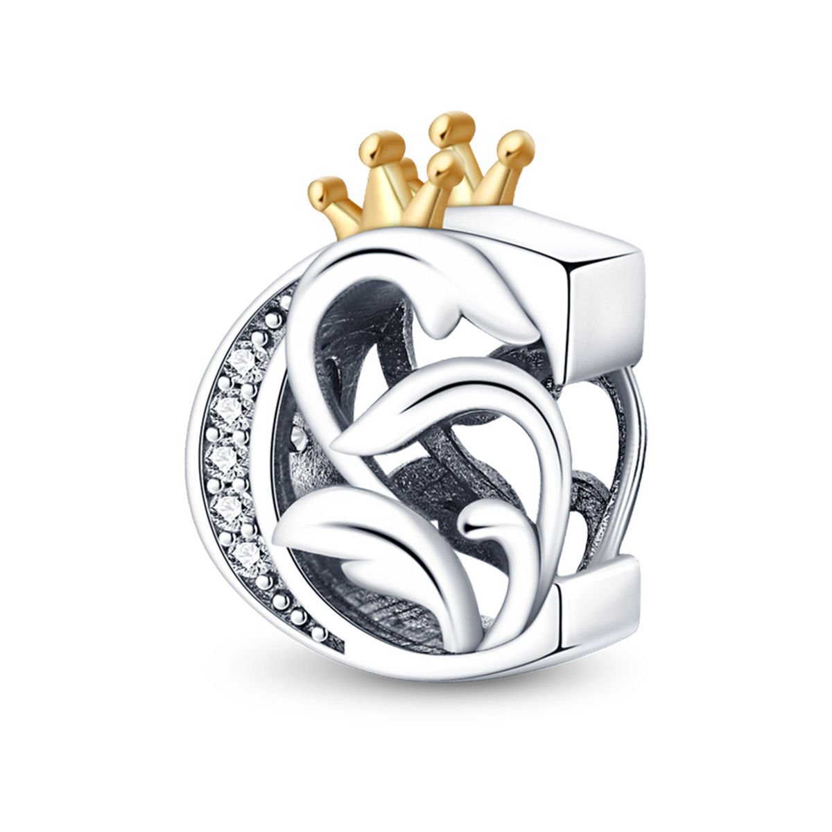 C Letter Crown Charm