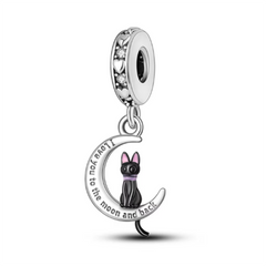 Cat I Love You To The Moon & Back Charm