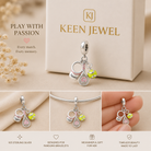 Tennis Charm For Pandora Bracelet - 925 Sterling Silver Tennis Charm