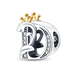 D Letter Crown Charm