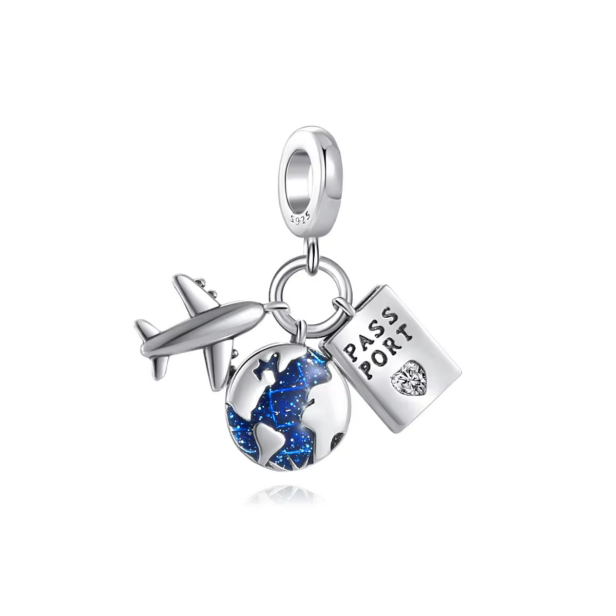 Earth And Passport Charm