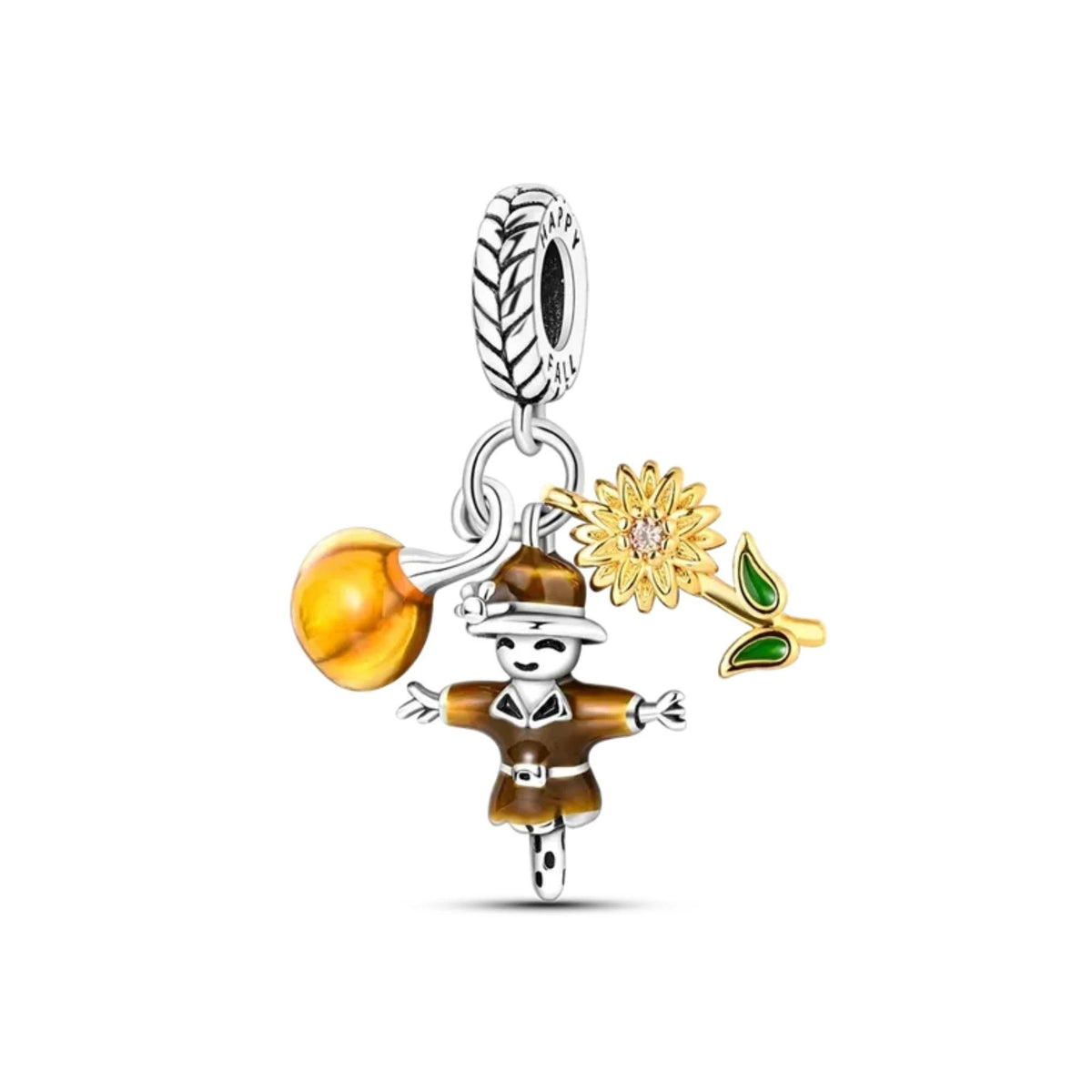 Fall Charm For Bracelet Sterling Silver Charm Field Charm