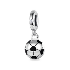 Football Charm For Bracelet - Sterling Silver Ball Charm