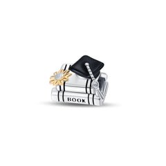 Graduation Charm - Sterling Silver - Enamel