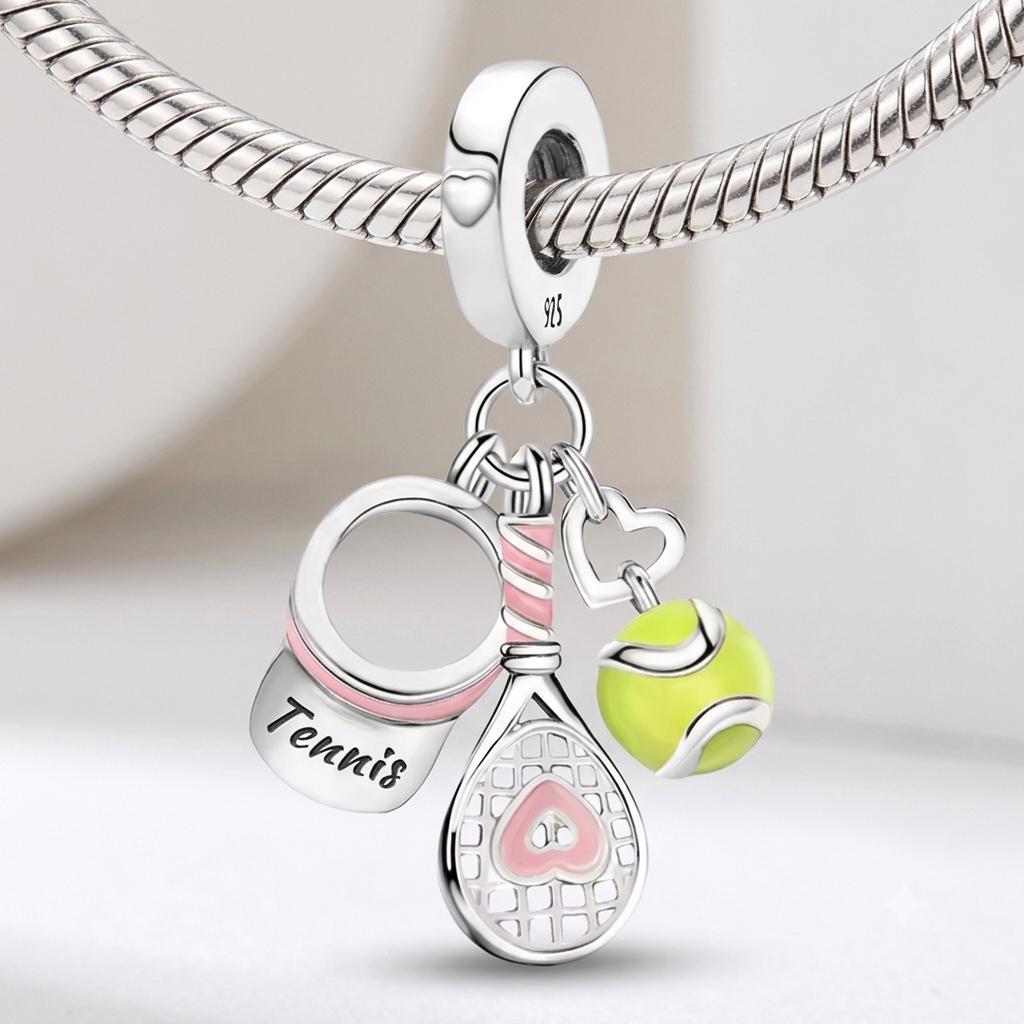 Tennis Charm For Pandora Bracelet - 