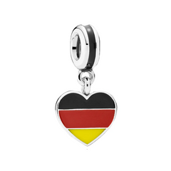 Germany Flag Heart Charm