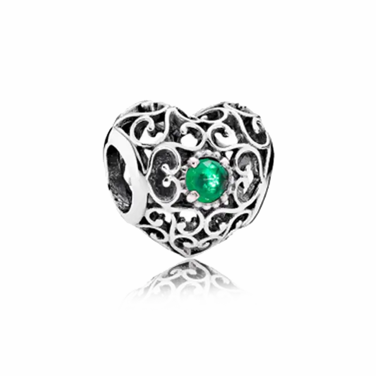 Heart May Birthstone Charm