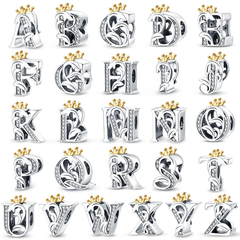 L Letter Crown Charm