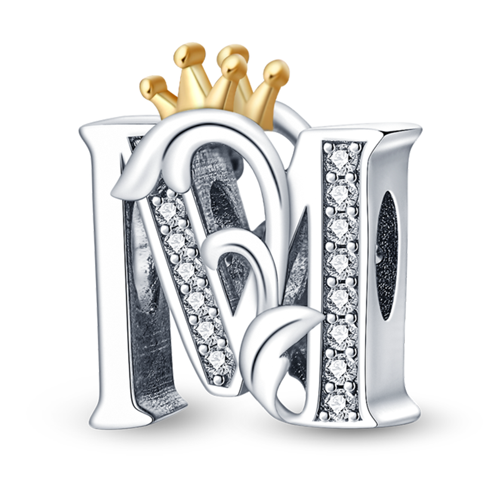 M Letter Crown Charm