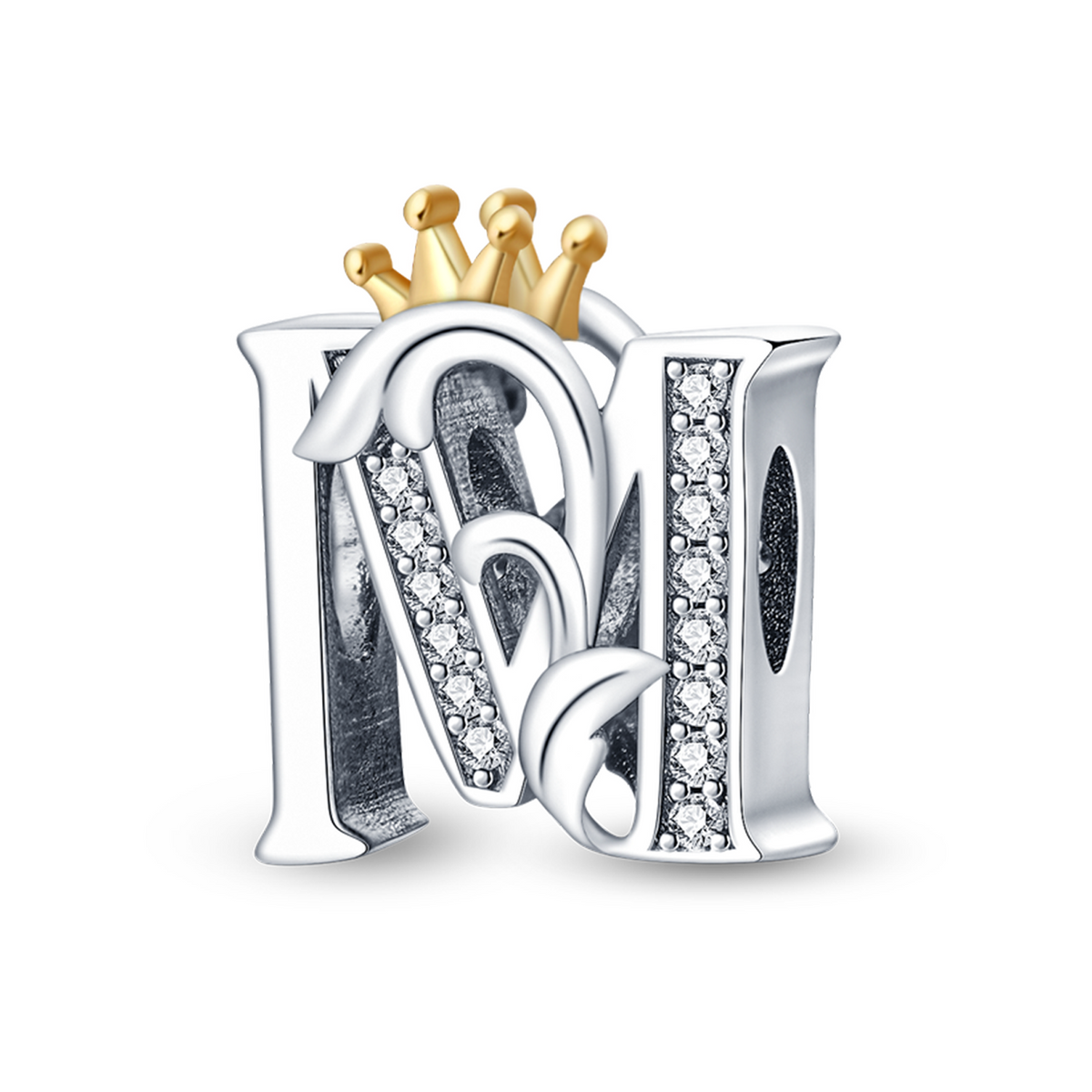 M Letter Crown Charm