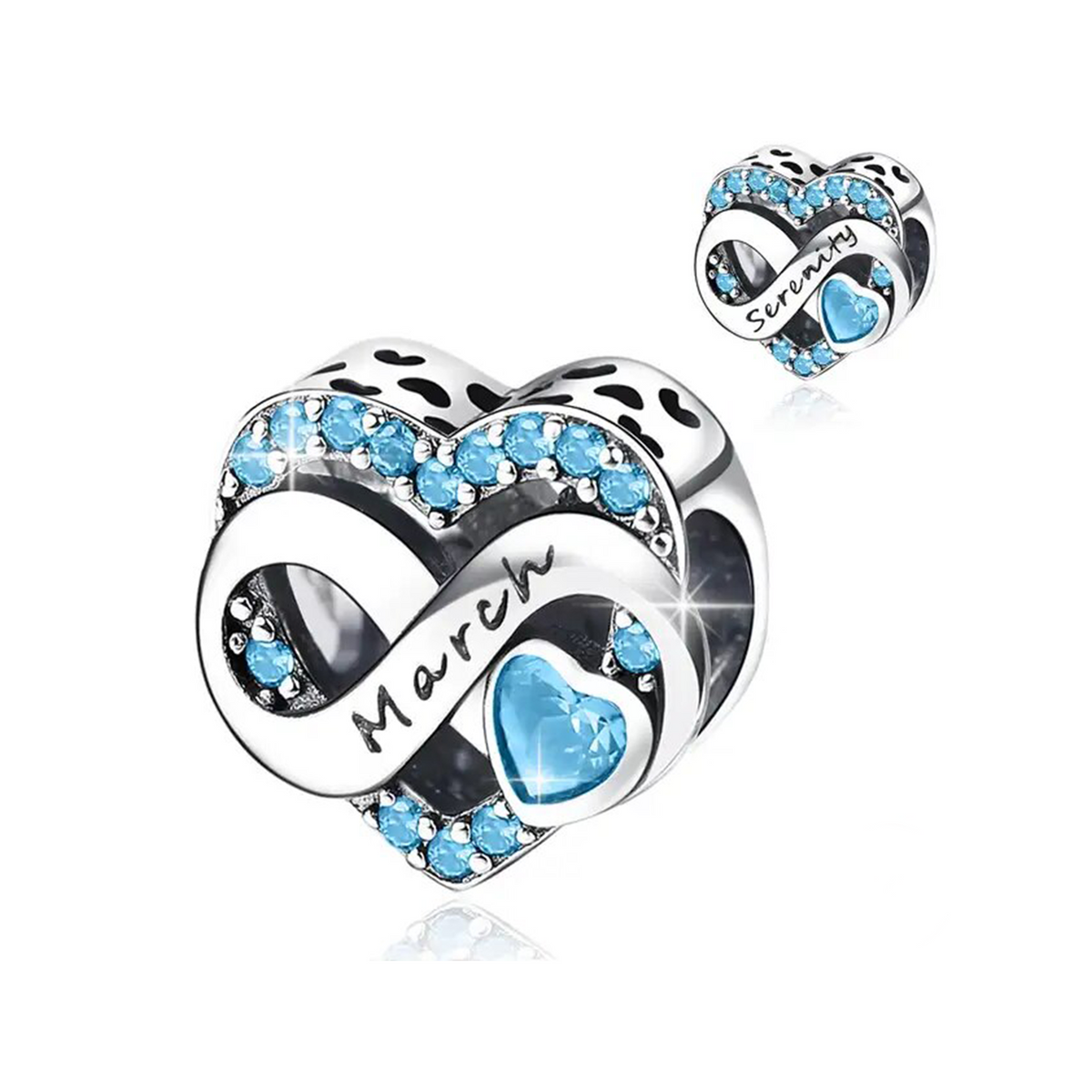 March Birthstone Forever Charm