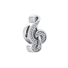 Music Sol Key Charm - Sterling Silver