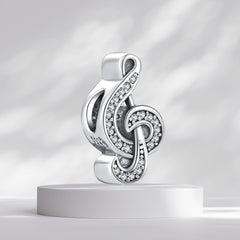 Music Sol Key Charm - Sterling Silver