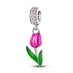 Pink Tulip Charm