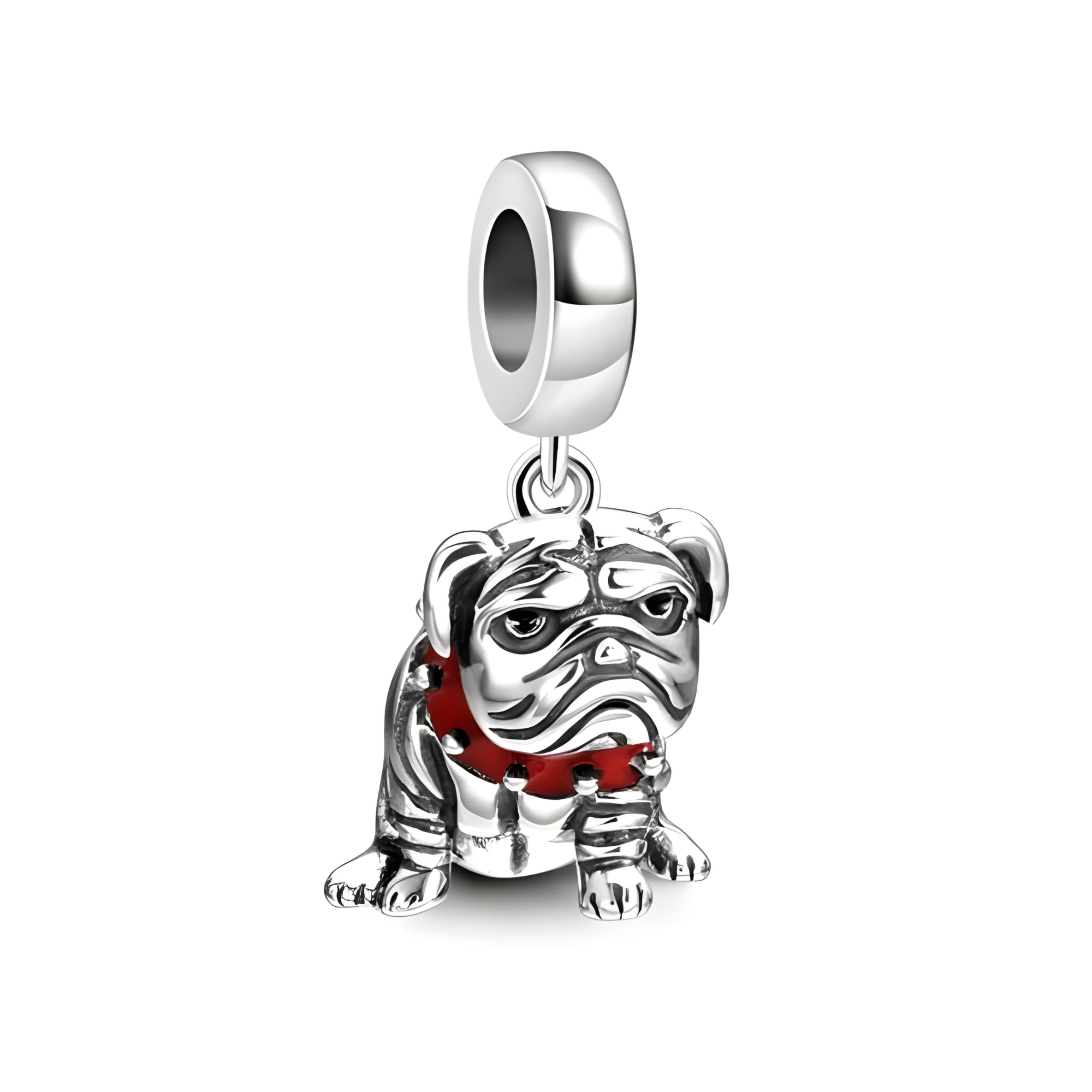 Puppy Charm For Bracelet - Sterling Silver Charm