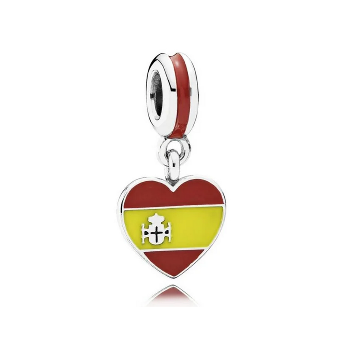 Spain Flag Heart Charm