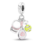 Tennis Charm For Pandora Bracelet - 925 Sterling Silver Tennis Charm