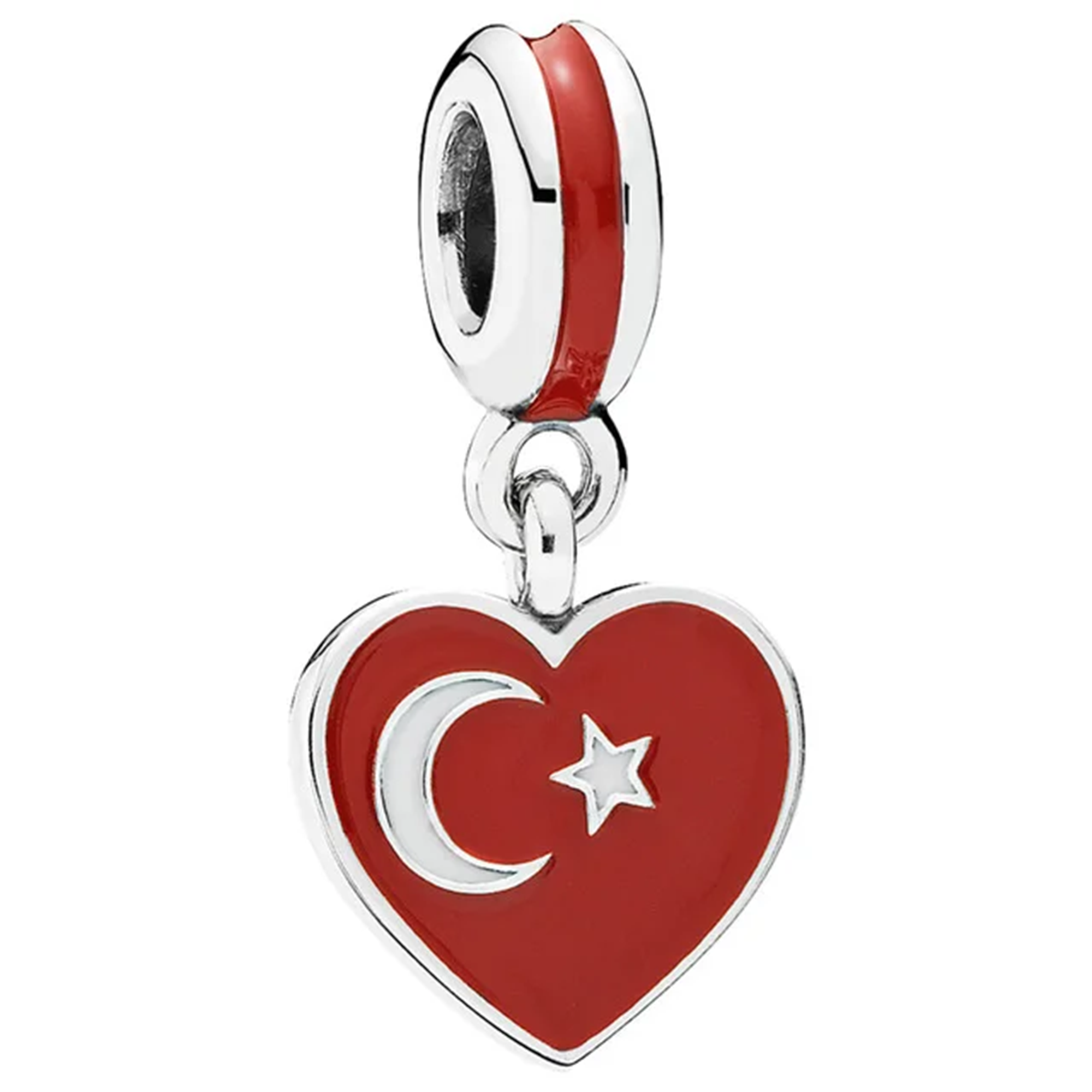 Turkey Flag Heart Charm