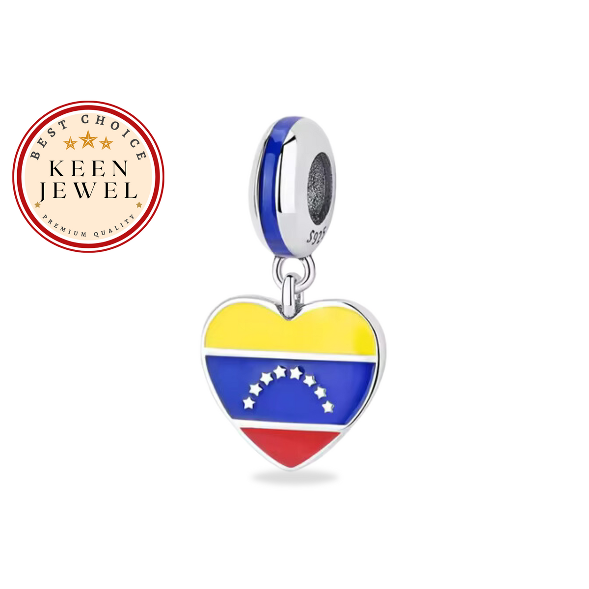 Venezuela Charm - Sterling Silver & Enamel