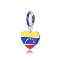 Venezuela Charm - Sterling Silver & Enamel