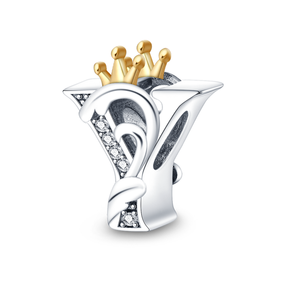 Y Letter Crown Charm