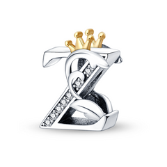 Z Letter Crown Charm