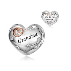 Grandma Heart Charm