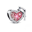 Gratuation Charm 2026 - Sterling Silver Charm For Pandora Charm Bracelet - Pink Grduation Charm, It is a perfect gift
