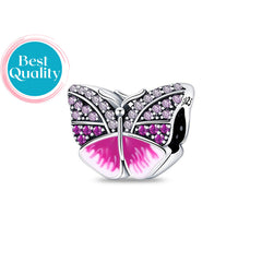 Pink Butterfly Charm