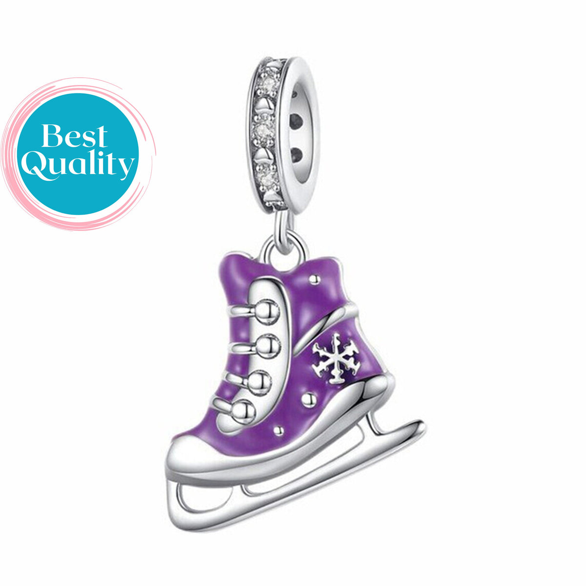 Purple Ice Skater Charm