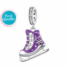 Purple Ice Skater Charm