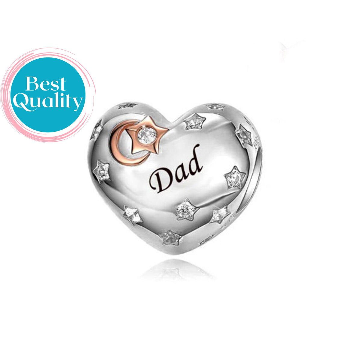 Dad Heart Charm