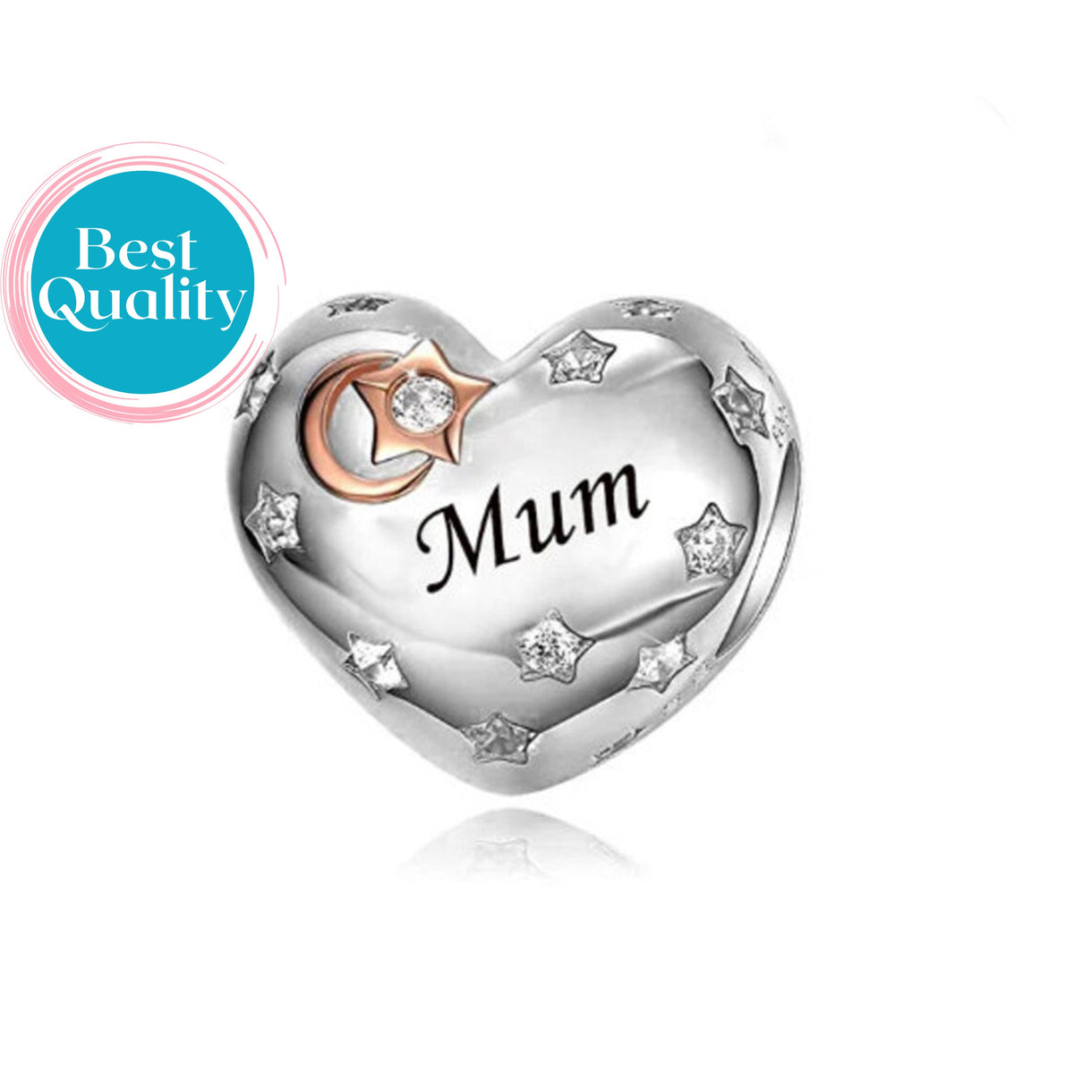 Mum Heart Charm