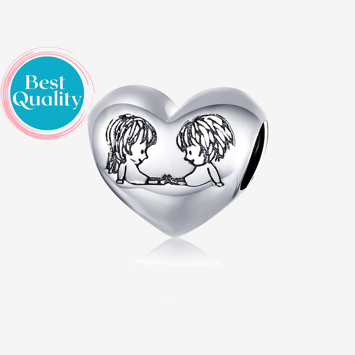 Best Friend Heart Charm