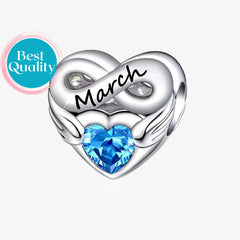 March Angel Birthstone Charm