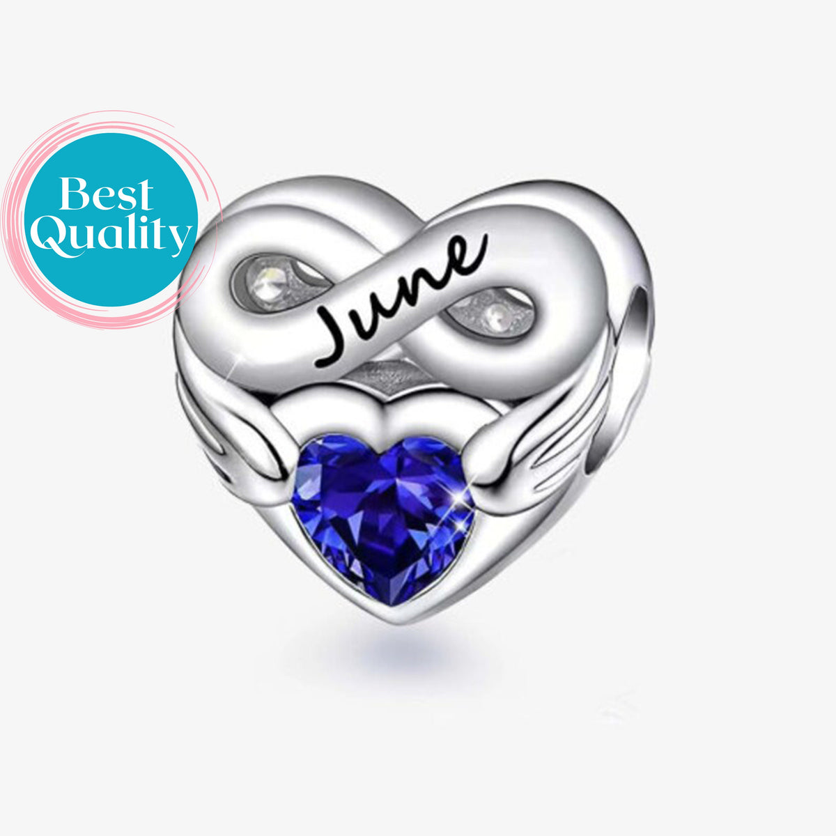 June Angel Birthstone Charm