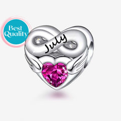 July Angel Birthstone Charm