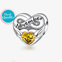 November Angel Birthstone Charm