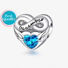 December Angel Heart Charm