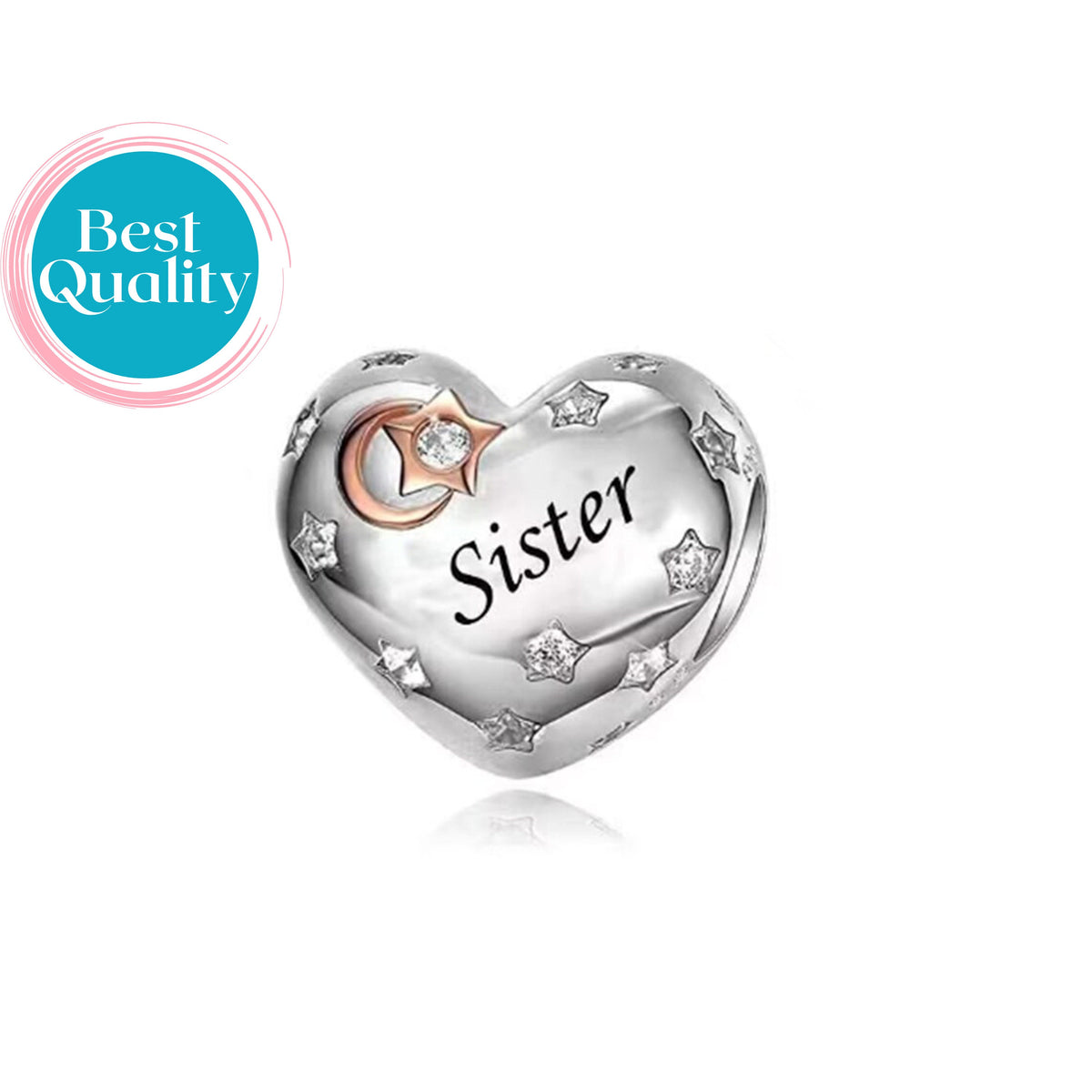 Sister Heart Charm