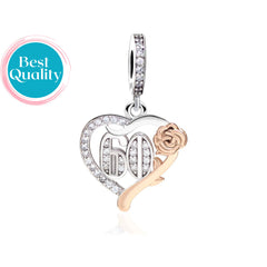 60th Birthday Heart Charm